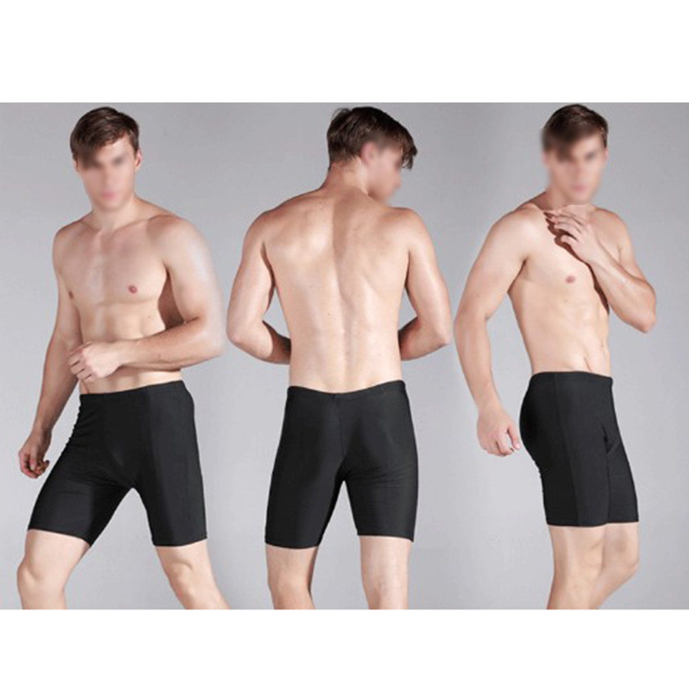Compression Shorts Athletes - メンズ用、黒色のナイロン製コンプレッション水着ショーツ。体にフィットし、速乾性に優れた、水泳、サーフィン、トレーニング、ダイビング、スポーツに最適なアスレチックタイツ。