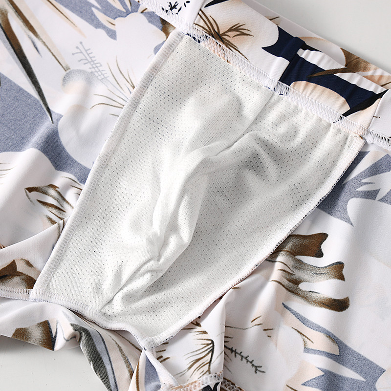 メンズ アイスシルク プリント柄 スイムトランクス、ドロース - Boxer Shorts Modal のレビューと価格