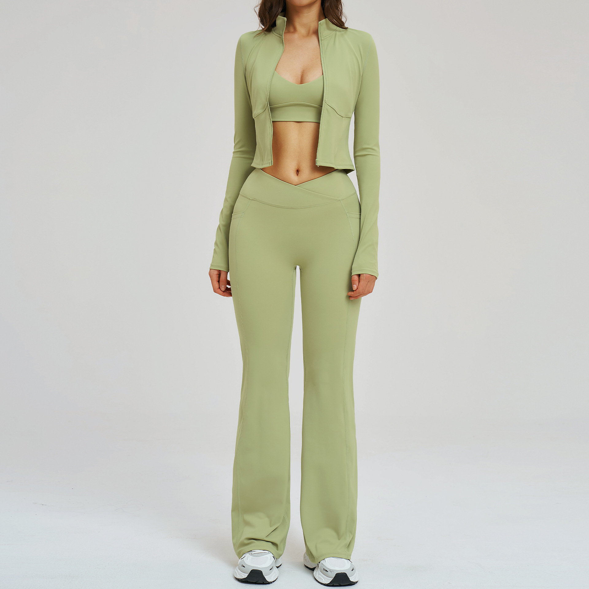ヨガセットトレーニング服 3 個女性トラックスーツスポーツウ - Compression Long Pant のレビューと価格