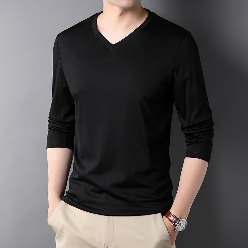 メンズ長袖Tシャツ,henleyアンダーシャツ,メンズVネッ - Undershirt Crew Neck のレビューと価格