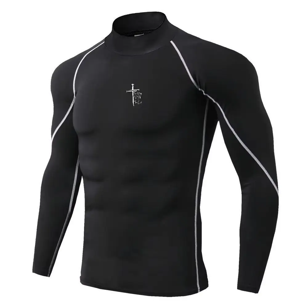 メンズスポーツTシャツ、速乾性、ボディビルディング、ランニン - Quick Dry Underwear のレビューと価格
