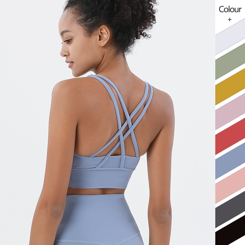 女性用ナイロンブラ,クロスバック,ヨガ,フィットネス,ジム, - Quick Dry Underwear のレビューと価格